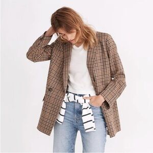 Madewell Dorset Blazer Coster Plaid Small
